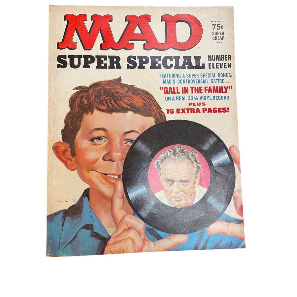 MAD Super Special #11 1973 Gall in the Family Record Attached Complete VG